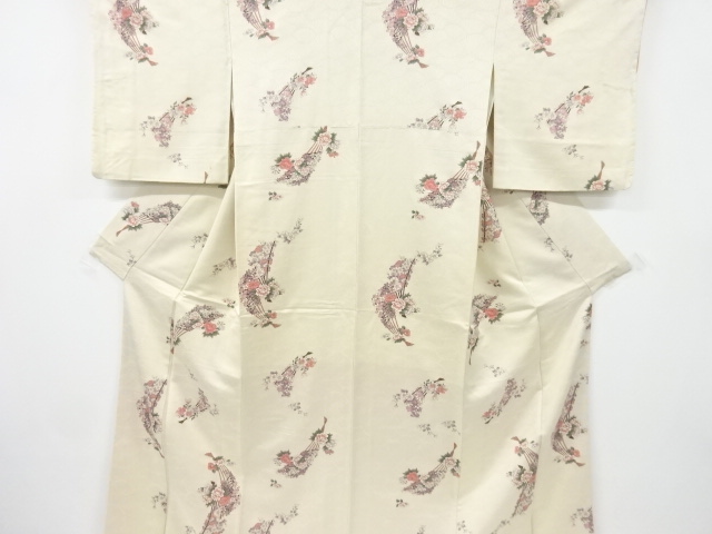 JAPANESE KIMONO / KOMON / KIN-TOSHI / FLOWER